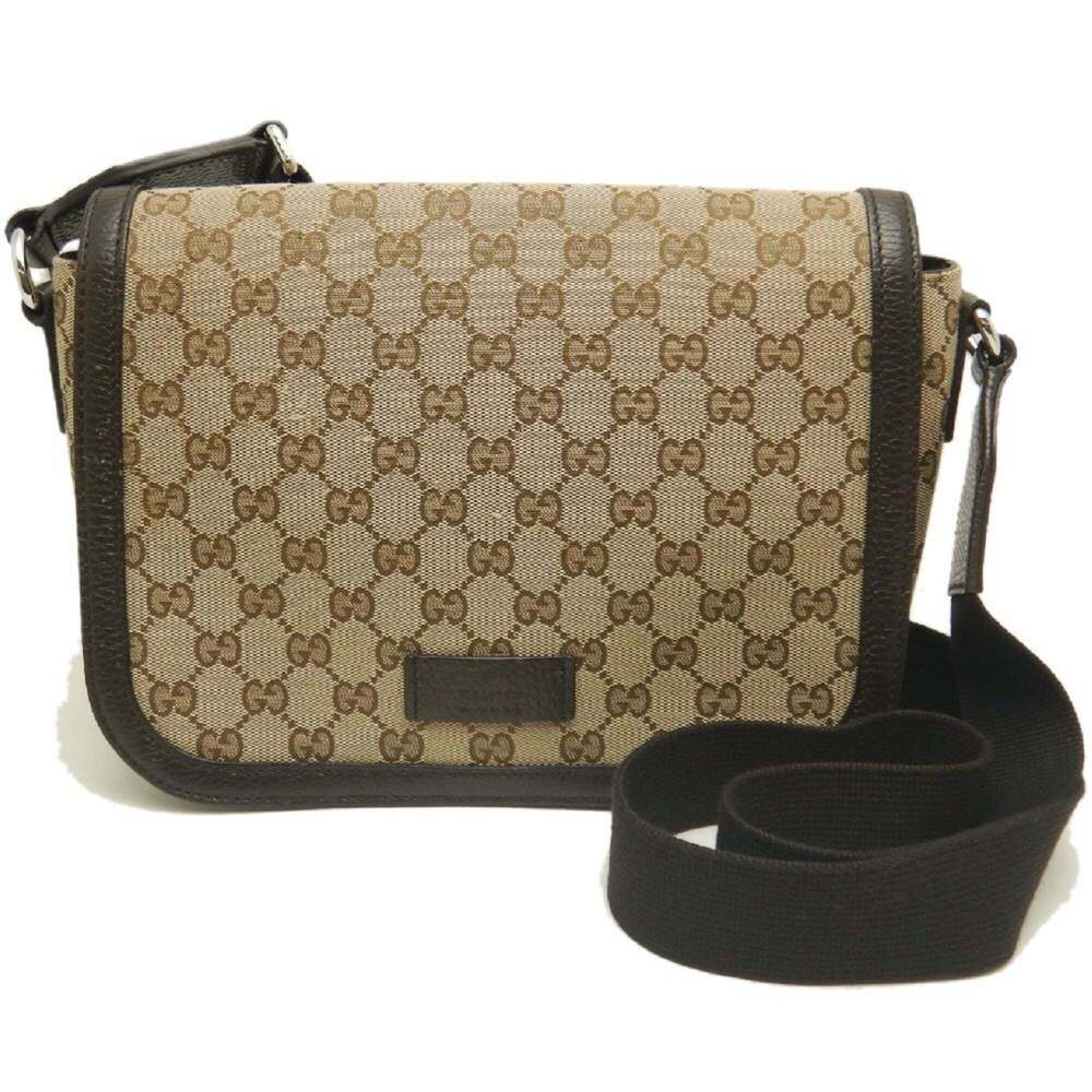 GUCCI Cream Leather Shoulder Bag